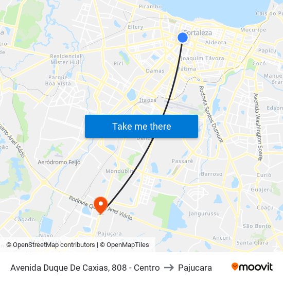 Avenida Duque De Caxias, 808 - Centro to Pajucara map
