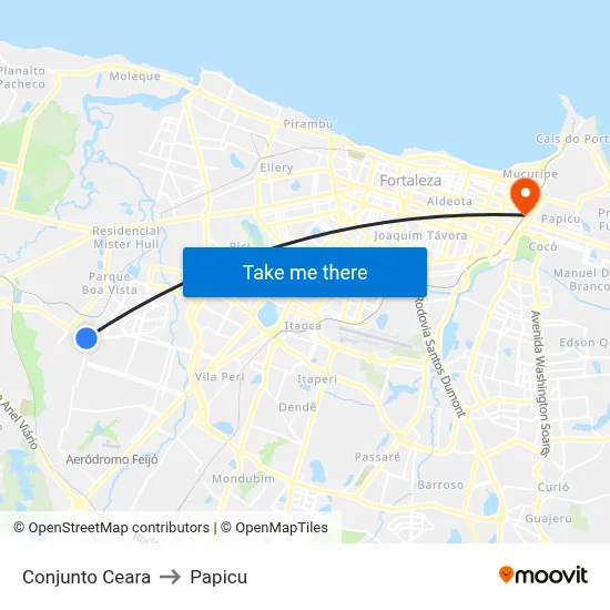 Conjunto Ceara to Papicu map