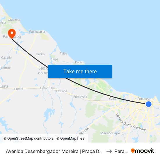 Avenida Desembargador Moreira | Praça Da Imprensa - Dionísio Torres to Paraipaba map