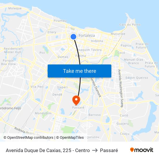 Avenida Duque De Caxias, 225 - Centro to Passaré map