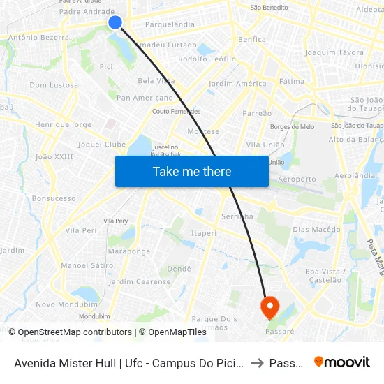 Avenida Mister Hull | Ufc - Campus Do Pici - Pici to Passaré map