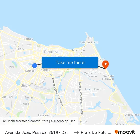 Avenida João Pessoa, 3619 - Damas to Praia Do Futuro II map