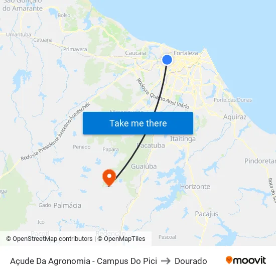 Açude Da Agronomia - Campus Do Pici to Dourado map