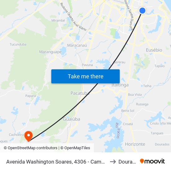 Avenida Washington Soares, 4306 - Cambeba to Dourado map