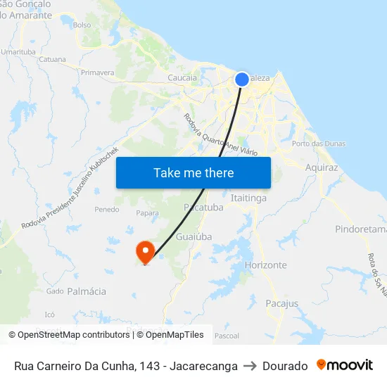 Rua Carneiro Da Cunha, 229 - Jacarecanga to Dourado map