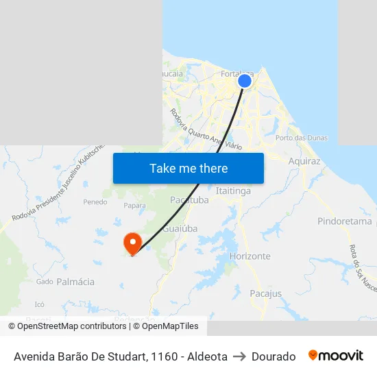 Avenida Barão De Studart, 1160 - Aldeota to Dourado map