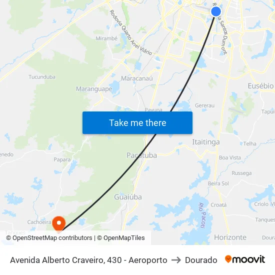 Avenida Alberto Craveiro, 430 - Aeroporto to Dourado map