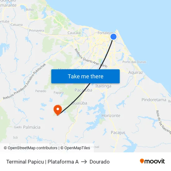 Terminal Papicu | Plataforma A to Dourado map