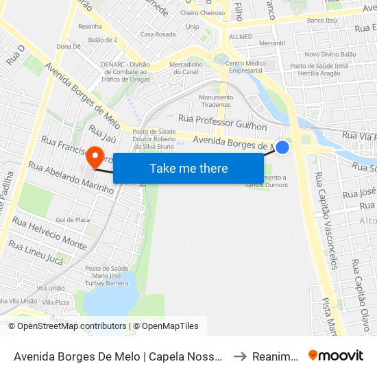 Avenida Borges De Melo | Capela Nossa Senhora De Loreto - Aeroporto to Reanimação hias map