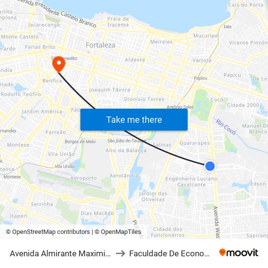 Avenida Almirante Maximiniano Da Fonseca | Uni7 - Engenheiro Luciano Cavalcante to Faculdade De Economia, Administração, Atuária, Contabilidade Da Ufc map