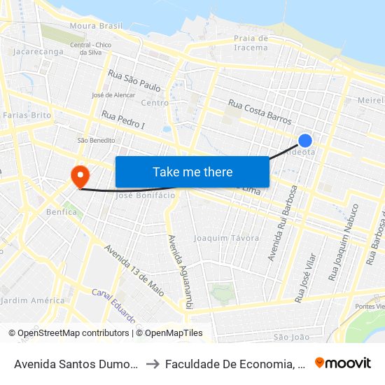 Avenida Santos Dumont | Scopa Platinum Corporate - Aldeota to Faculdade De Economia, Administração, Atuária, Contabilidade Da Ufc map