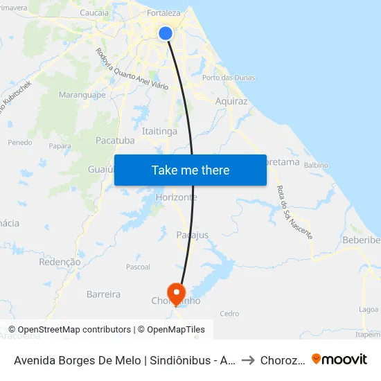 Avenida Borges De Melo | Sindiônibus - Alto Da Balança to Chorozinho map
