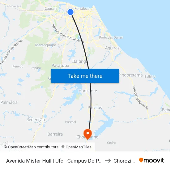 Avenida Mister Hull | Ufc - Campus Do Pici - Pici to Chorozinho map