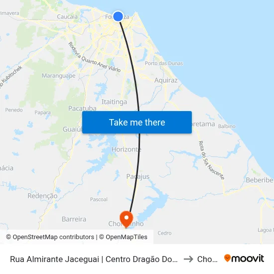 Rua Almirante Jaceguai | Centro Dragão Do Mar De Arte E Cultura - Praia De Iracema to Chorozinho map