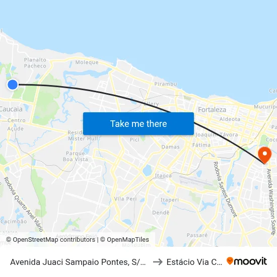 Avenida Juaci Sampaio Pontes, S/N - Curicaca to Estácio Via Corpvs map