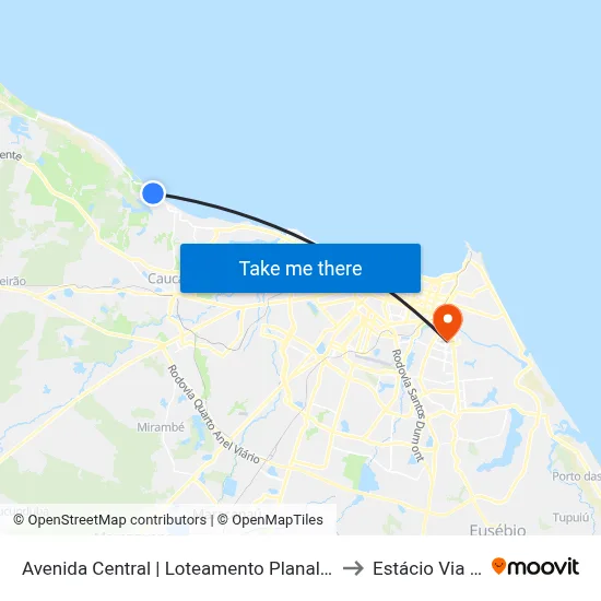 Avenida Central | Loteamento Planalto Icarai II | Icaraí to Estácio Via Corpvs map