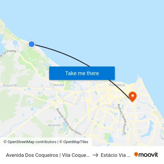 Avenida Dos Coqueiros | Vila Coqueiros - Cumbuco to Estácio Via Corpvs map