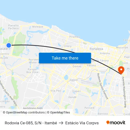 Rodovia Ce-085, S/N - Itambé to Estácio Via Corpvs map