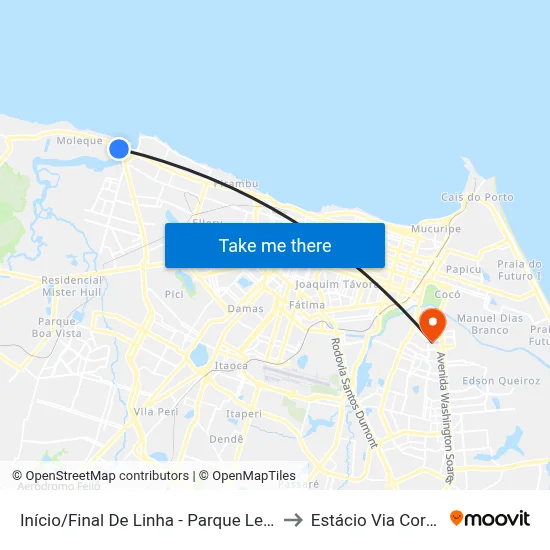 Início/Final De Linha - Parque Leblon to Estácio Via Corpvs map