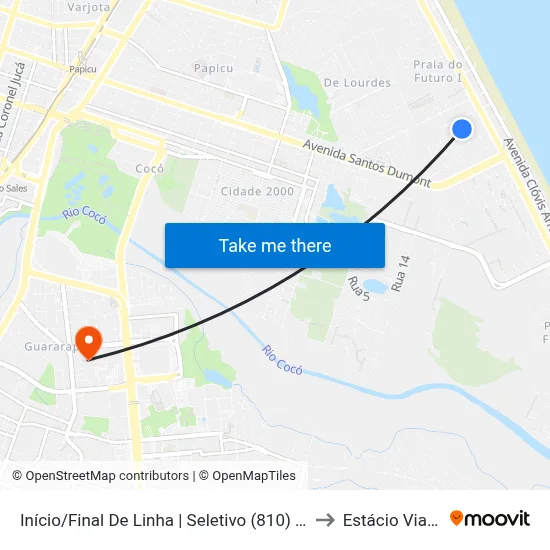 Início/Final De Linha | Seletivo (810) - Praia Do Futuro I to Estácio Via Corpvs map