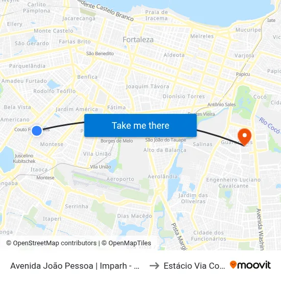 Avenida João Pessoa | Imparh - Montese to Estácio Via Corpvs map