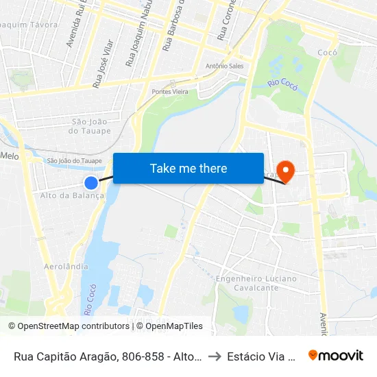 Rua Capitão Aragão, 806-858 - Alto Da Balança to Estácio Via Corpvs map