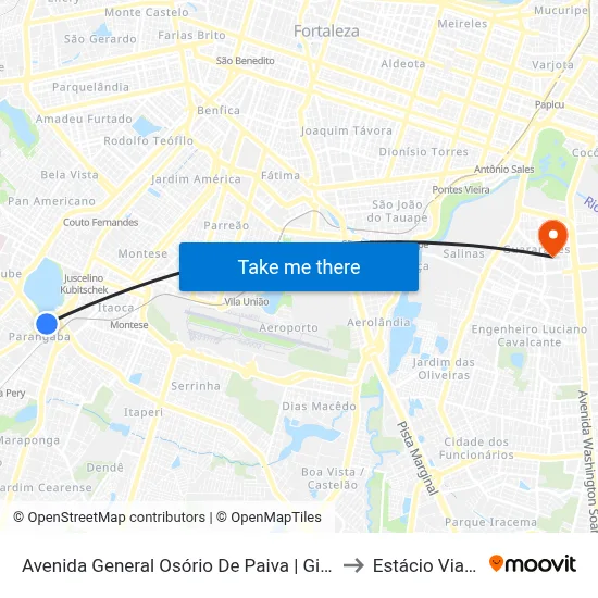 Avenida General Osório De Paiva | Ginásio - Parangaba to Estácio Via Corpvs map