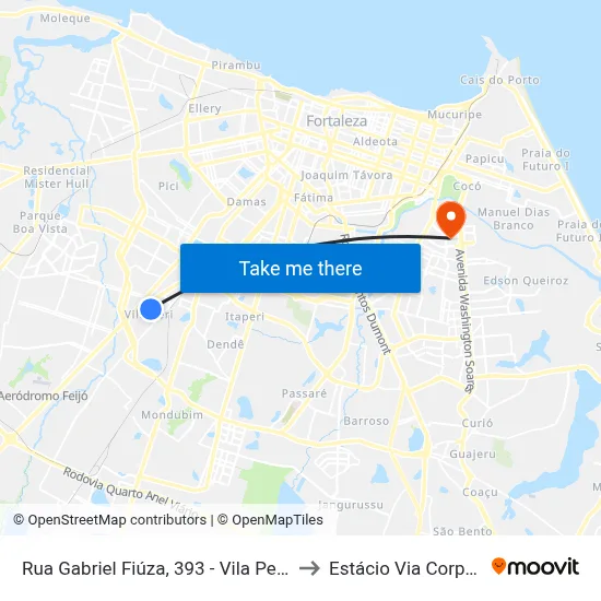 Rua Gabriel Fiúza, 393 - Vila Pery to Estácio Via Corpvs map