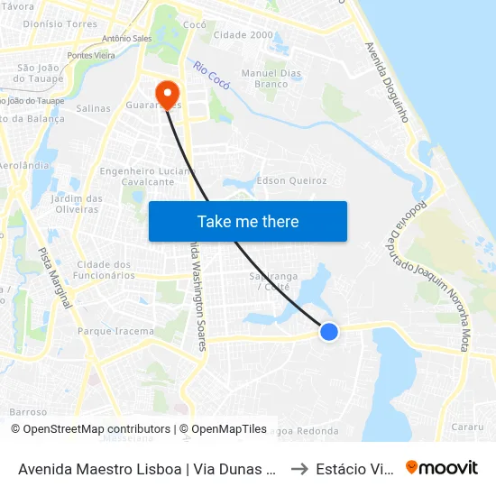 Avenida Maestro Lisboa | Via Dunas Center - Lagoa Redonda to Estácio Via Corpvs map