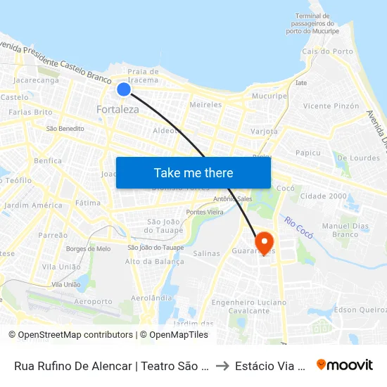 Rua Rufino De Alencar | Teatro São José - Centro to Estácio Via Corpvs map