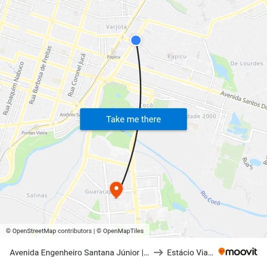 Avenida Engenheiro Santana Júnior | Atacadão - Papicu to Estácio Via Corpvs map