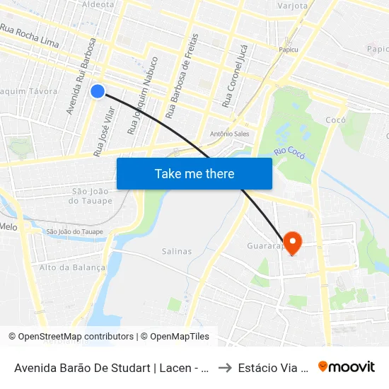 Avenida Barão De Studart | Lacen - Dionísio Torres to Estácio Via Corpvs map