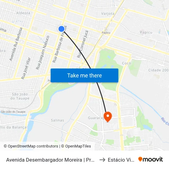 Avenida Desembargador Moreira | Praça Das Flores - Aldeota to Estácio Via Corpvs map