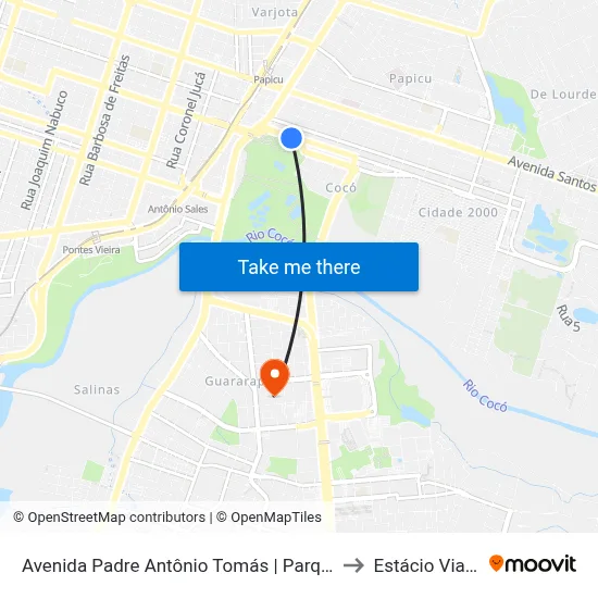 Avenida Padre Antônio Tomás | Parque Do Cocó - Cocó to Estácio Via Corpvs map