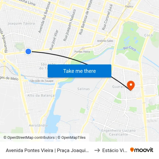Avenida Pontes Vieira | Praça Joaquim Távora - Joaquim Távora to Estácio Via Corpvs map