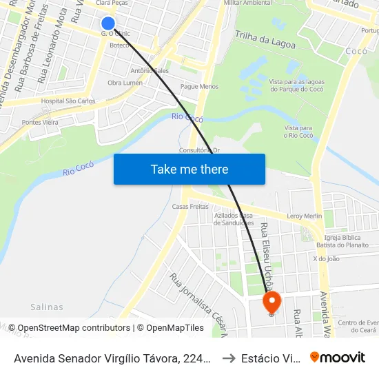 Avenida Senador Virgílio Távora, 2246-2270 - Dionísio Torres to Estácio Via Corpvs map