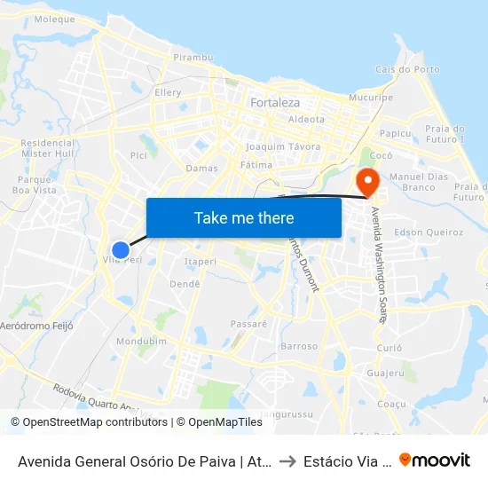 Avenida General Osório De Paiva | Atacadão - Vila Peri to Estácio Via Corpvs map