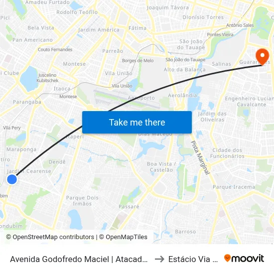 Avenida Godofredo Maciel | Atacadão - Maraponga to Estácio Via Corpvs map