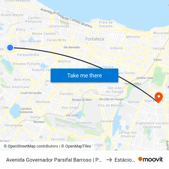 Avenida Governador Parsifal Barroso | Parque Rachel De Queiroz - Presidente Kennedy to Estácio Via Corpvs map