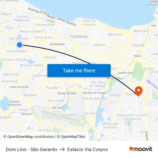 Dom Lino - São Gerardo to Estácio Via Corpvs map