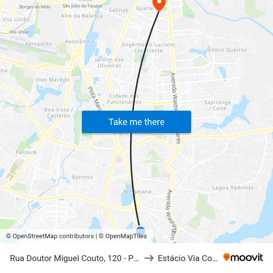 Rua Doutor Miguel Couto, 120 - Paupina to Estácio Via Corpvs map