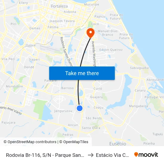 Rodovia Br-116, S/N - Parque Santa Maria to Estácio Via Corpvs map