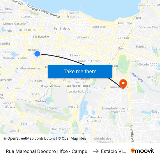 Rua Marechal Deodoro | Ifce - Campus Fortaleza - Benfica to Estácio Via Corpvs map