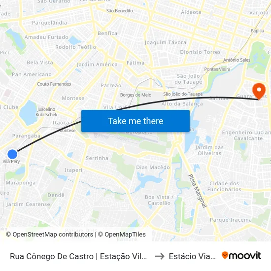 Rua Cônego De Castro | Estação Vila Pery - Parangaba to Estácio Via Corpvs map