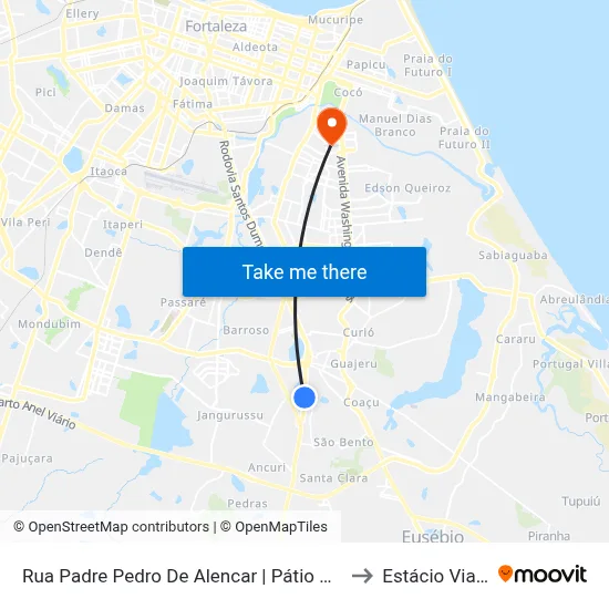 Rua Padre Pedro De Alencar | Pátio Messejana - Paupina to Estácio Via Corpvs map