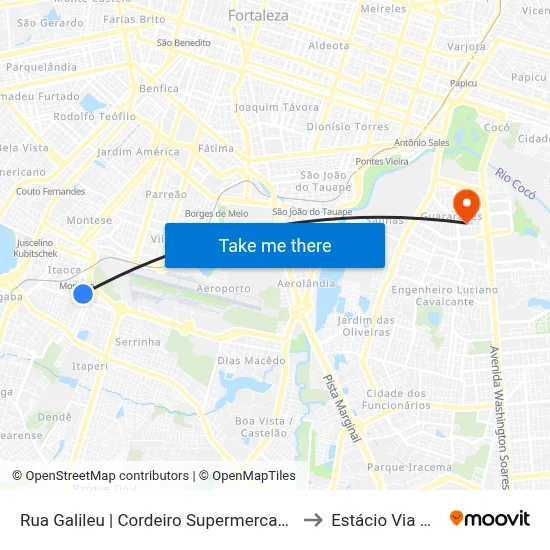 Rua Galileu | Cordeiro Supermercado - Serrinha to Estácio Via Corpvs map