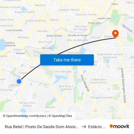 Rua Betel | Posto De Saúde Dom Aloísio Lorscheider - Rachel De Queiroz to Estácio Via Corpvs map
