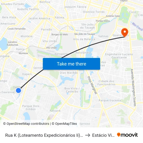 Rua K (Loteamento Expedicionários Ii), 1015 - Rachel De Queiroz to Estácio Via Corpvs map