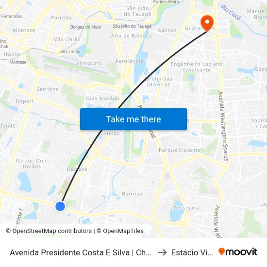 Avenida Presidente Costa E Silva | Chesf - Prefeito José Walter to Estácio Via Corpvs map