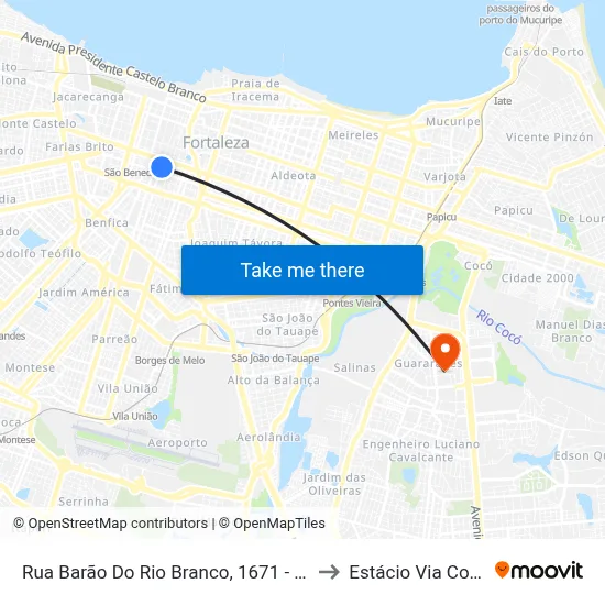 Rua Barão Do Rio Branco, 1671 - Centro to Estácio Via Corpvs map